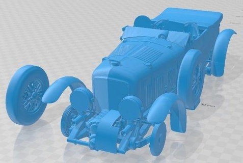 bentley 45 l blower printable car automotive 4-5 diorama modeling hobby solid scale model 3d print model - Mito3D