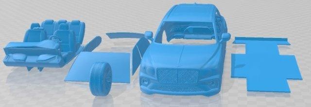 bentley bentayga híbrido 2021 imprimible coche vehiculo automotor espacio scalextric Tamiya rc miniz pasatiempo micro 3d print model - Mito3D
