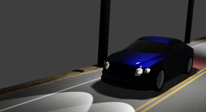 bentley kontinental 2015 umfeld komplett lightmaterials 3d modell königlich autos 3dexport gt dae wagen szene licht 3d print model - Mito3D
