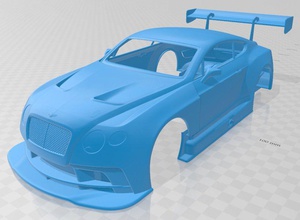 la bentley continental gt3 2014 imprimable corps de voiture fente le système scalextric sport tamiya rc miniz passe-temps micro 3d print model - Mito3D
