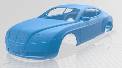 bentley gt imprimível corpo carro 3d impressão modelo in automotivo 3dexport fenda escalextrico tamiya rc miniz passatempo 1 10 24 32 3d print model - Mito3D