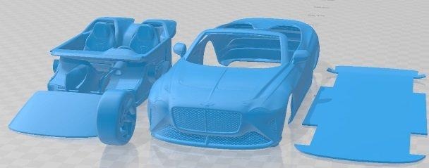 Bentley Mulliner Bacalar 2021 druckbar Wagen Automobil Slot scalextric tamiya rc miniz Hobby Mikro Druckguss 3d print model - Mito3D