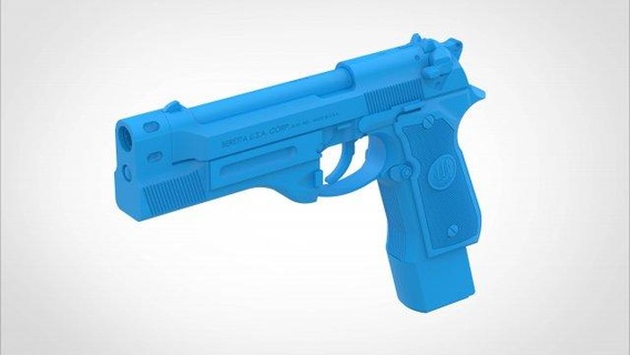 beretta 92fs película inframundo despertar 1 12 escala pistola arma impresión imprimible pasatiempo bricolaje diy plastico equipo modelos modificado 1to12 3d print model - Mito3D