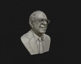 bernie lijadoras 3d escultura listo to impresión modelo in 3dexport retrato arte calvo estatua hombre personas abuelo estados unidos esculturas 3d print model - Mito3D