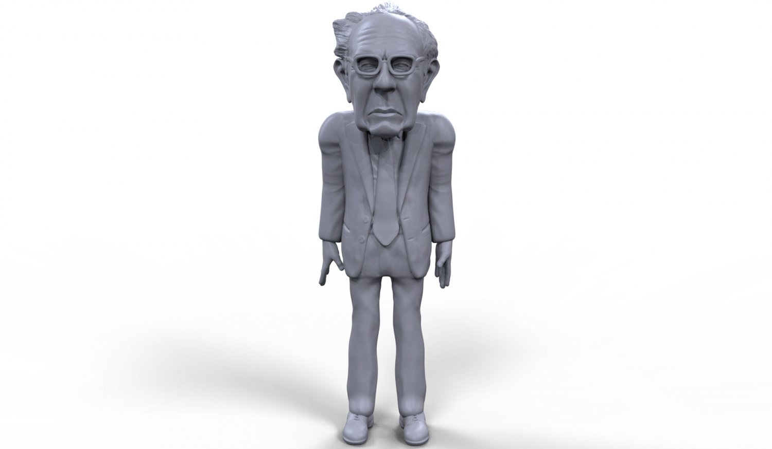 bernie levigatrici stilizzato alto qualità 3d stampabile miniatura stampa modello in figurine 3dexport sanders uomo arte scultura politico elezioni board game giocattolo americano capo presidente 3D print model - Mito3D