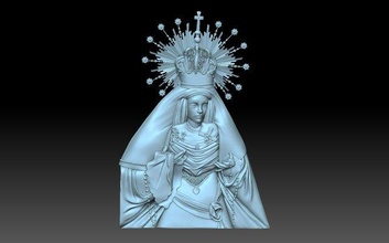 besamanos la virgen la caridad virgen religion cnc relief holy italian catholic catholicism christian