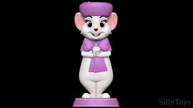miss bianca - rescuers 3d print model in animals 3dexport disney mouse female furry anthro rat bernard 3d print model - Mito3D