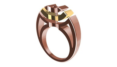 bicolor anello 3d print model - Mito3D
