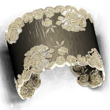 bicolore soie dentelle 3d impression modèle in bracelets 3dexport bijoux 3d print model - Mito3D
