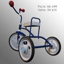 bicicletta ragazzo giocare gioco bambini bambino piccolo vray render 3d print model - Mito3D