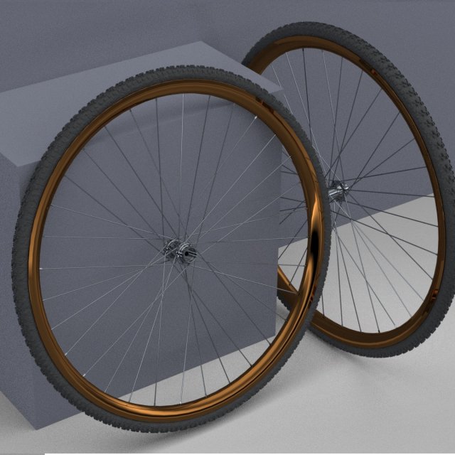 bicycle rim tire off-road 3d model in 3dexport bycycle bike cyclist bmx tyre hub wheel offroad 26 inch 3D print model - Mito3D