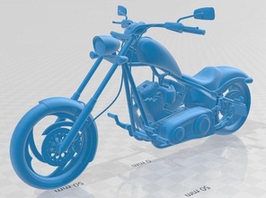 grande cane k9 chopper stampabile motociclo 3d stampa modello in settore automobilistico 3dexport fessura scalextric tamiya rc miniz passatempo micro moto 3d print model - Mito3D
