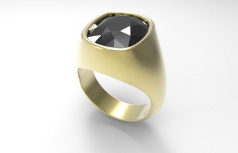 grande quilate anillo 3d impresión modelo in anillos 3dexport 3d print model - Mito3D