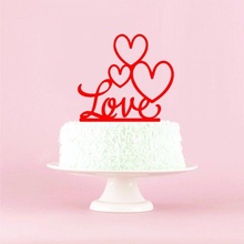 big love cake topper wedding birthday party anniversary 3d print model - Mito3D
