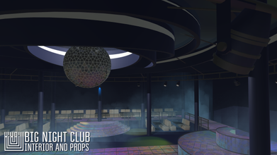 big night club - interior props 3d model in bar 3dexport dance door poof sofa table scene cafe hotel casino djaz dj music 3d print model - Mito3D