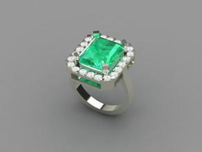 grande Roca anillo anillos diseño modelo silver gold fantasía producto impresora 3d print model - Mito3D