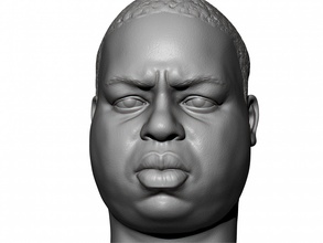 biggie 3d imprimable portrait impression modèle in homme 3dexport célébrité 3dprintable notoire célèbre rappeur étoile afro américain 3d print model - Mito3D
