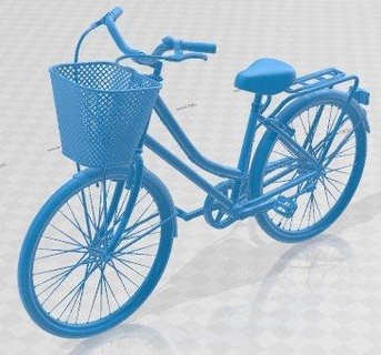 bicicleta vintage senhoras deluxe imprimível automotivo passatempo micro escala modelo 3d print model - Mito3D