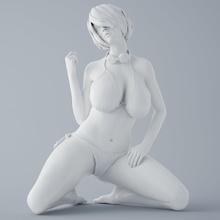 bikini mädchen 3d drucken modell frau 3dexport weiblich dame mode perfekt sexy verführung körper spielzeug skulptur sitzen unterwäsche nier automaten 2b 3d print model - Mito3D