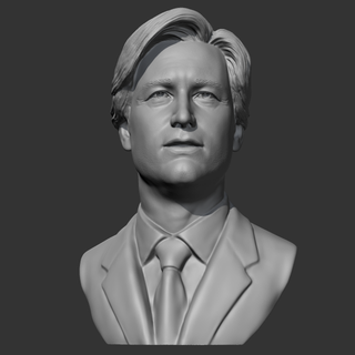 bill pullman sculpture character people human head portrait bust figure man face statue actor 3d print model - Mito3D