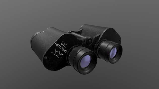 binóculos b 12 ussr 3d modelo in tripulado 3dexport militares lente binocular exército 3D print model - Mito3D