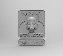 biohazard covid printable covid-19 covid19 3d print model - Mito3D