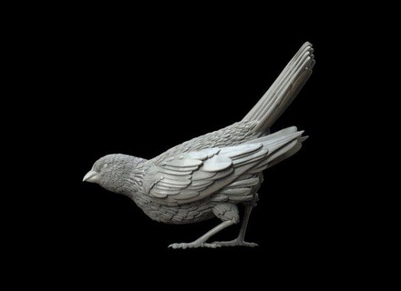 kuş heykel serçe yeşil ispinoz şakrak kuşu baştankara kuruş 3d baskı kiraz kuyruksallayan kale karga Jay Yazdır Sanat 3d print model - Mito3D