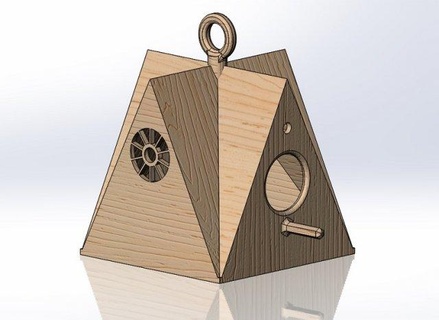 bird house sculpture make birds diy plans build easy simple making craft cedar love homemade houses 3ds 3d print model - Mito3D