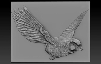 oiseau soulagement reliefs modèle relief 3dtable animal 3dprint 3dtableau 3dprinting 3dprinted 3d print model - Mito3D