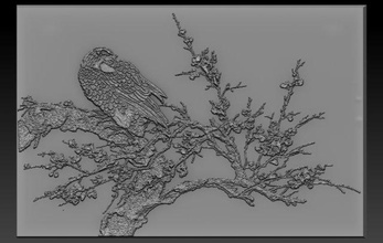 oiseau soulagement reliefs modèle relief animal 3dtable 3dtableau 3dprint 3dprinting 3dprinted 3d print model - Mito3D