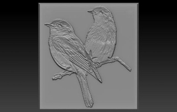 uccello sollievo rilievi reliefmodel 3dtable 3dtableau uccelli 3dprint 3dprinting 3dprinter 3dprinted 3d print model - Mito3D