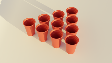 birpong Tasse frei spielen Spiele Parteien 3d print model - Mito3D