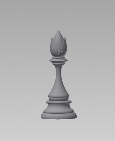 bispo 3d impressão modelo in borda jogos 3dexport peça xadrez 3D print model - Mito3D