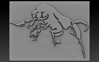 bison relief 3d print model in 3dexport reliefs reliefmodel animal 3dtable 3dtableau 3dprint 3dprinting 3dprinted 3d print model - Mito3D