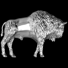 bison takı baş yazdırılabilir kolye altın canavar vahşi Gümüş stl Görünümüdür n baskı 3d print model - Mito3D