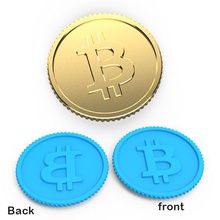 bitcoin coin cryptocurrency coaster keychain ring key 3d print model - Mito3D