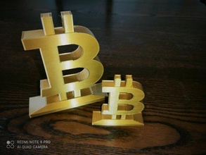 bitcoin on stand 3d print model in 3dexport btc crypto currencies dollar inflation deflation 3d print model - Mito3D
