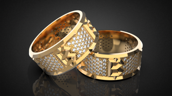 bitcoin düğün yüzük r25 3d yazdır model in yüzükler 3dexport takı 3dprinted mücevher yazdırılabilir altın gümüş madeni para nakit birimi kripto cips jeton bit btc blok zinciri 3d print model - Mito3D