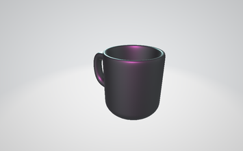 negro taza cocina café 3d print model - Mito3D