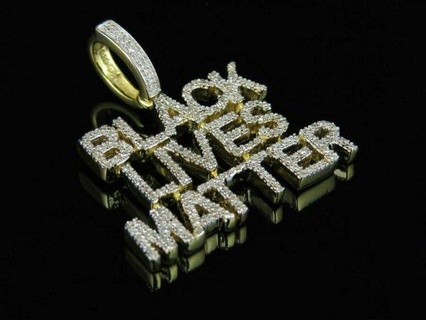 black lives matter diamond pendant pendants customdiamond antique luxury rapper hiphop jewelry necklace gemstone elegant celebrity style jewellery bling gem urban live men 3d print model - Mito3D
