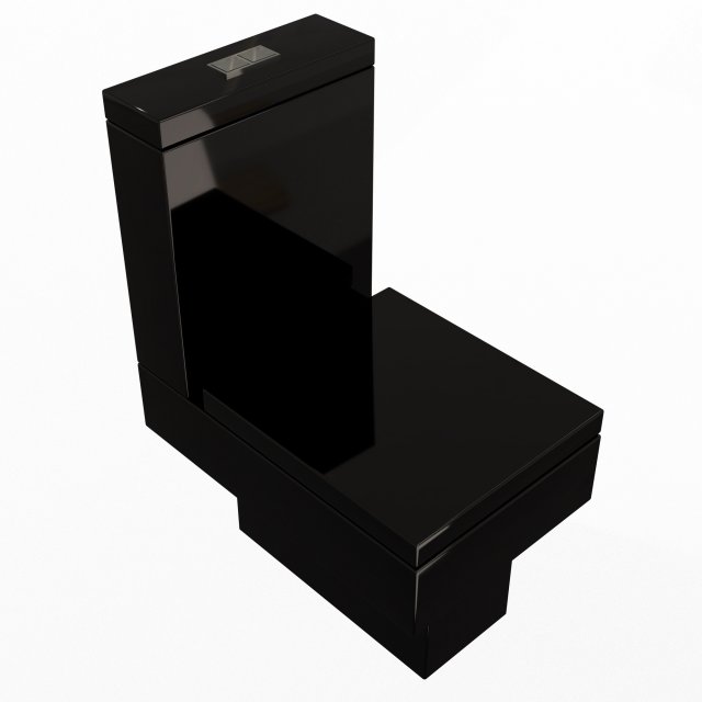 negro moderno baño pared cuenco asiento Doméstico armario wc tapa lavabo casa Area aseo abierto bañera público equipo comodidad 3D print model - Mito3D