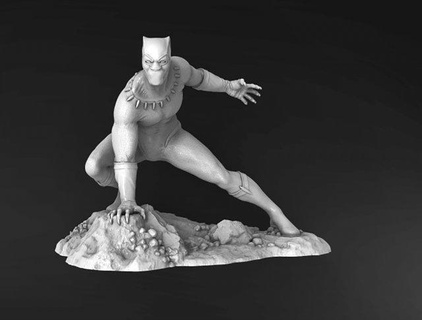 schwarz Panther schwarzer Wunder Rächer Endspiel Unendlichkeitskrieg Miniaturen Figuren Skulptur Statue Superheld Comics Krieg 3d print model - Mito3D