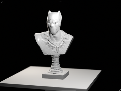 noir panthère buste fichier stl garanti imprimable figurines filestl model3d merveille héros 3d print model - Mito3D