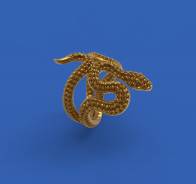 schwarz Schlange Ring Ringe Mamba 3D print model - Mito3D
