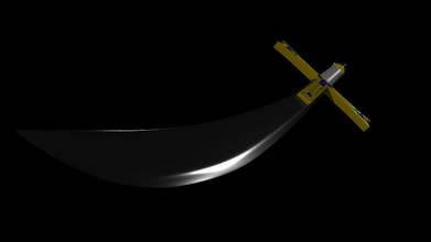 noir épée yoru libre 3d modèle in lourd arme 3dexport mihawkswrod lame 3d print model - Mito3D