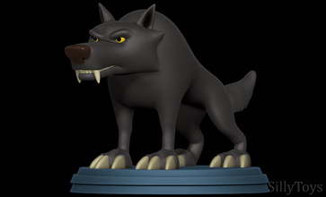 black wolf - niko stars christmas male feral villain 3d print model - Mito3D