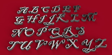 blackadder font maiuscolo minuscolo 3d lettere stl file stampa modello in 3dexport alfabeto lettera scrivi genere caratteri gadget decorazioni 3dmodel 3dprint testo 3d print model - Mito3D