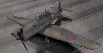 quemadura negra b 24 skúas mk 2 raro avión aeronave ww2 Guerra Mundial guerra militar raf Armada británico bucear bombardeo 3d print model - Mito3D