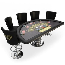 blackjack table casino gambling leisure card poker cardgame vegas roulette gambler chair chairs chips equipment money furniture 3dvm interior 3d print model - Mito3D