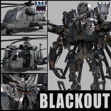 blackout is indietro 3d animato trasformatore modello in robot 3dexport trasformatori elicottero film cinema trasformazione alieno carattere max animazione optimus veicolo 3d print model - Mito3D
